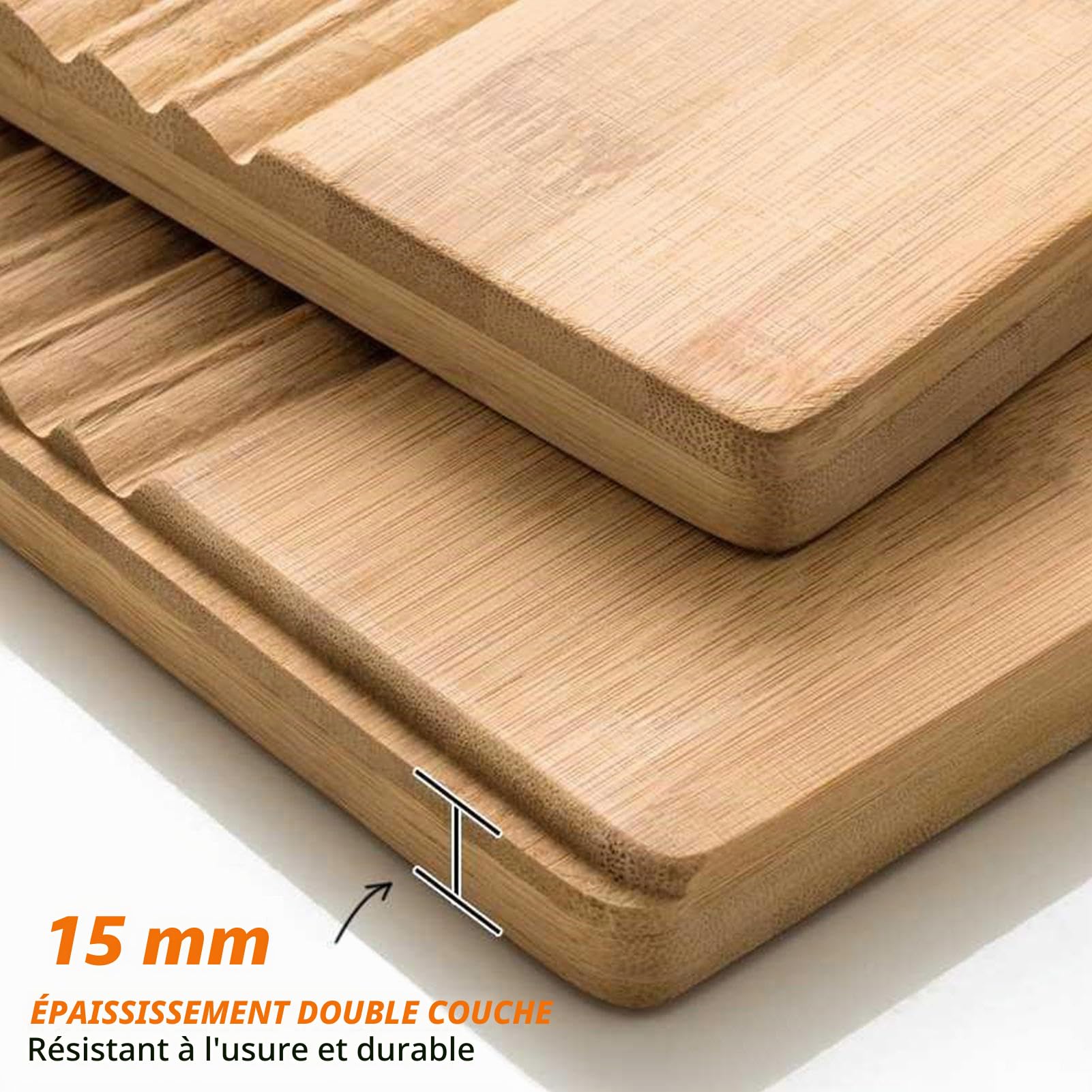 Planche À Laver en Bois, 40/5/60cm Planche À Laver en Bambou, Planche À Laver pour La Lessive De l'environnement, Le Motif Ondulé sur La Surfaces Grande Planche À Linge pour Vêtements