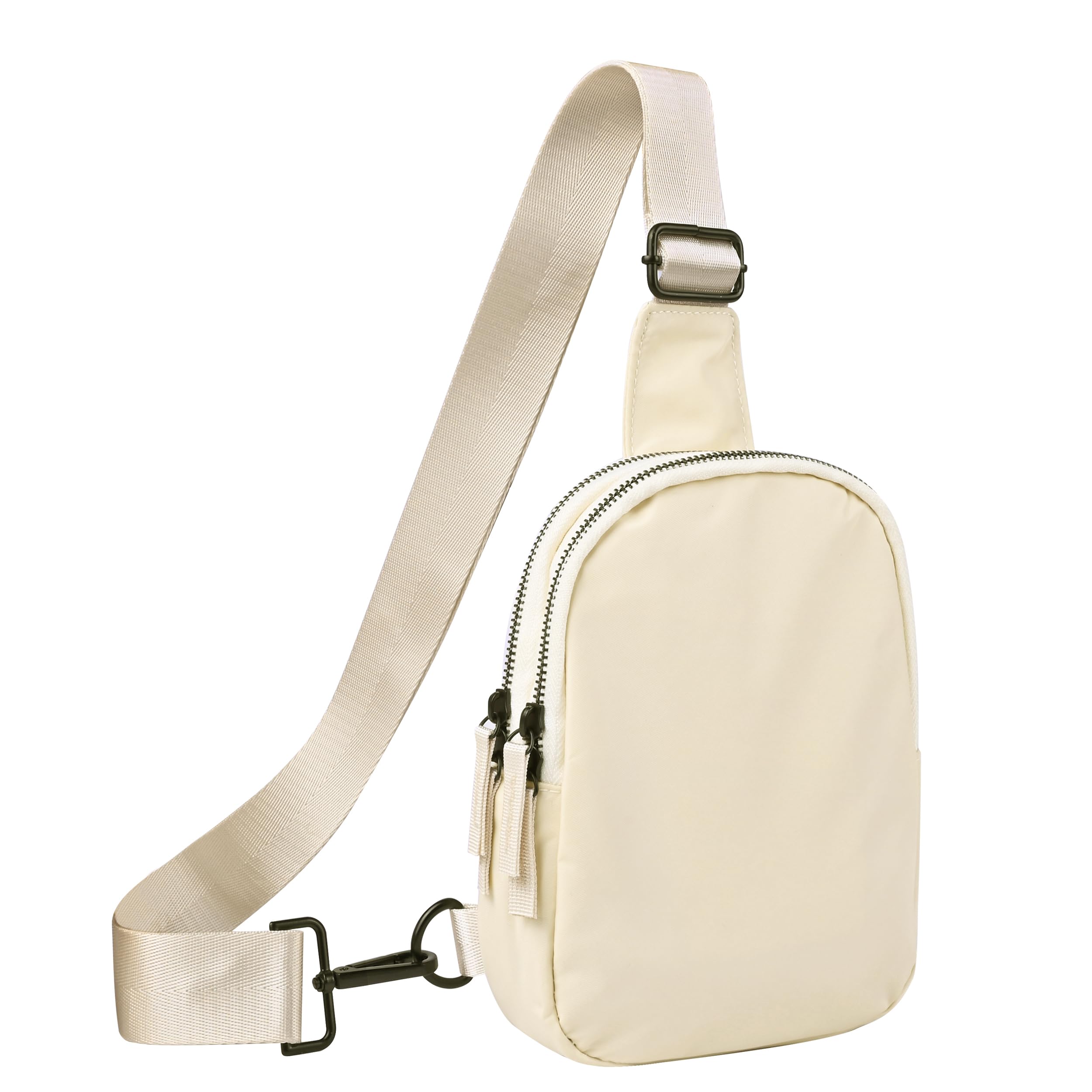 COZYOFFI Small Sling Bags for Women: Suit for Daily Hiking Running - Travel Crossbody Bag for Men Beige