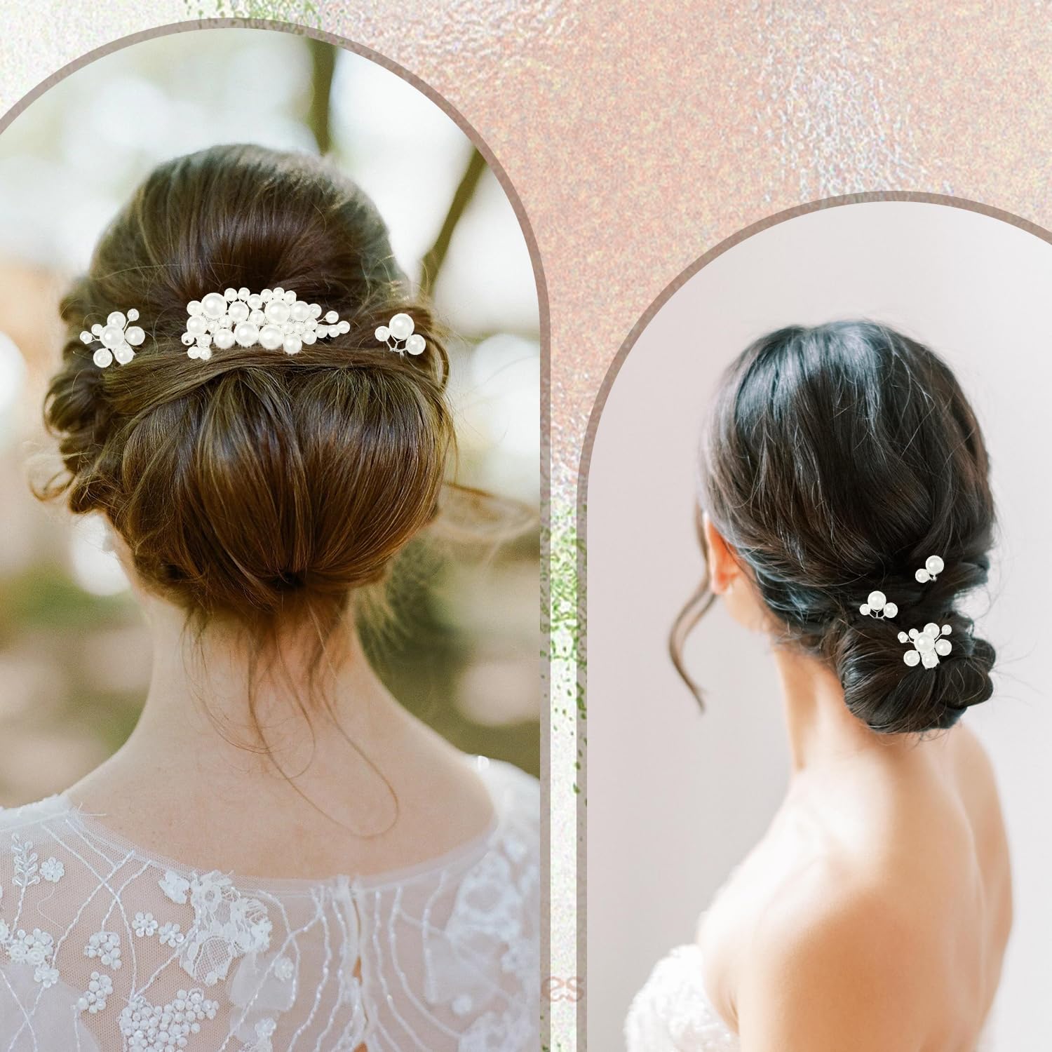 13 Pcs Pearl Hair Pins, Bridal Hair Accessories for Women Elegant Wedding Hair Accessories with Pearls - Image 4