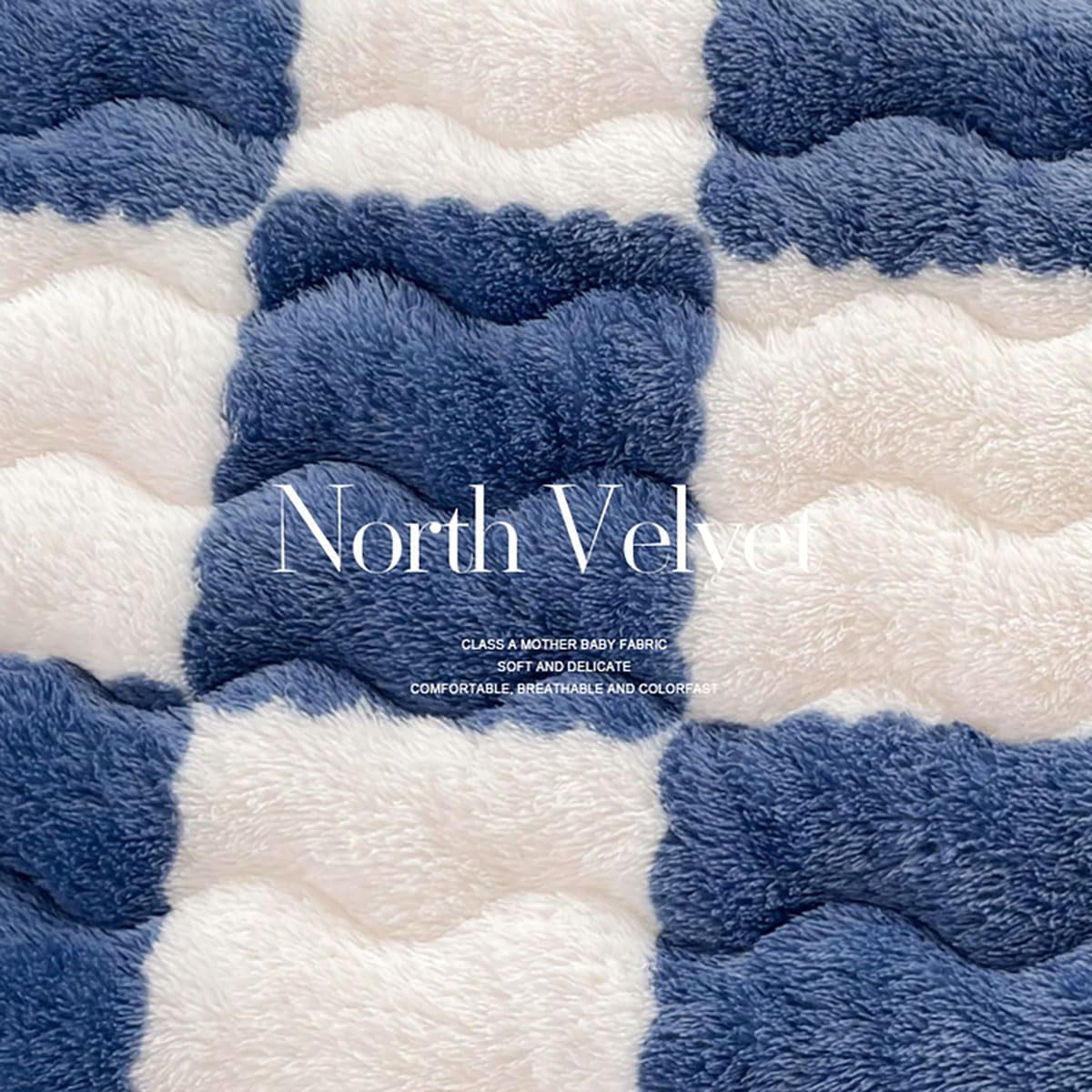 Flannel Fitted Sheet Velvet Checkered Bedding Mattress Protector with 12'' Deep Pocket,Winter Warm Fuzzy Fitted Sheet Noiseless Plush Mattress Topper Cover (Khaki,35x79inch)