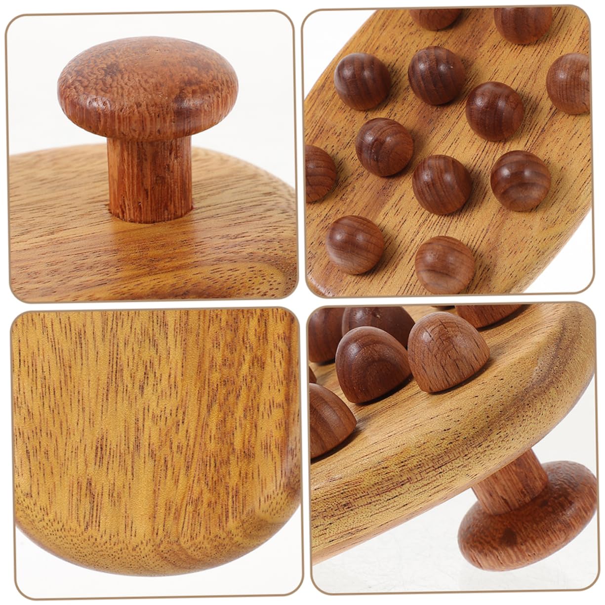 CALLARON 4stücke Holzhaarbürste Mit Kopfhaut-massager Handgefertigte Natürliche Massagebürste Für Effektive Entspannung Und Pflege Von Haar Und Kopfhaut Für Hause Und Unterwegs