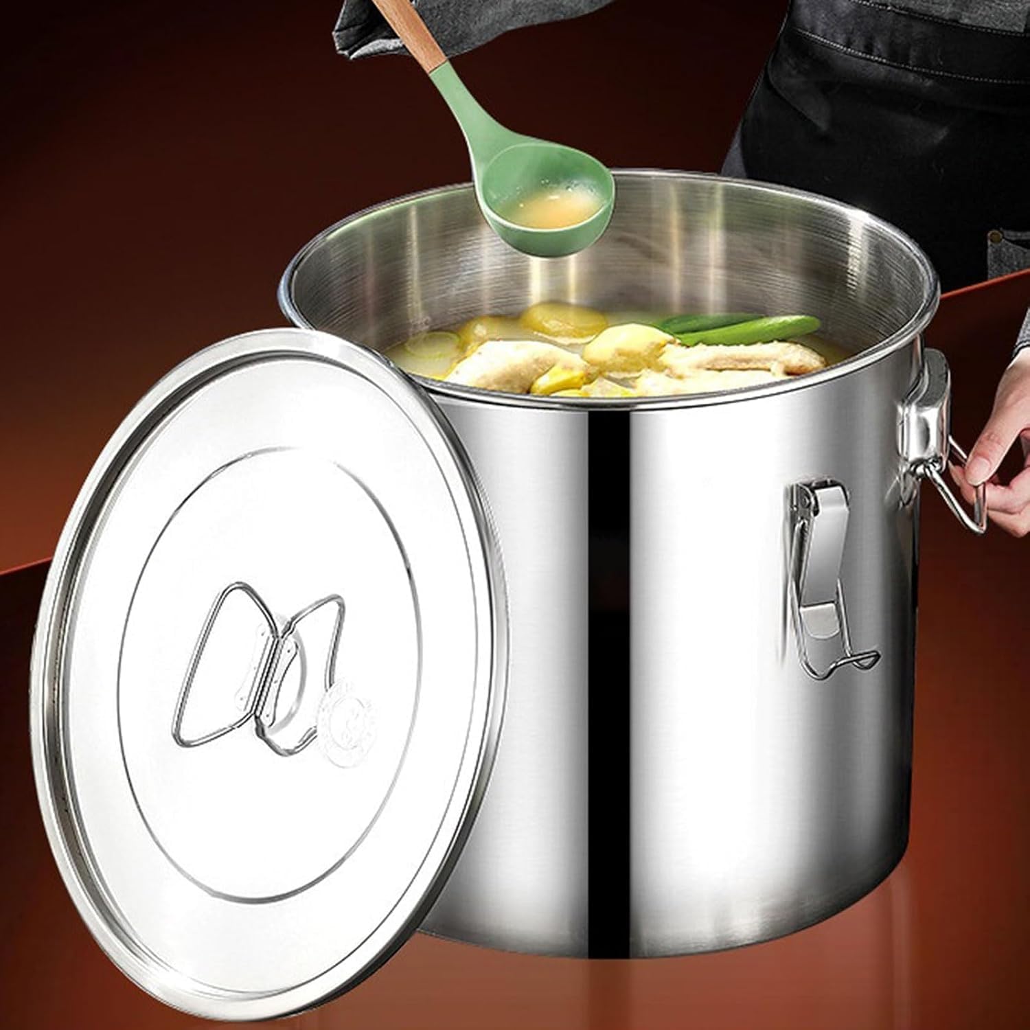 Contenitore ermetico in acciaio inossidabile 304 per caffè, farina e riso | La doppia sigillatura mantiene freschi gli alimenti secchi; acciaio 304 resistente; versatile per la dispensa della cucina.