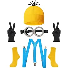 Halloween Costume Accessories Adult Easy Costuem in One Size Fits Most Yellow Cosplay Kit for Men Women Cosplay Party