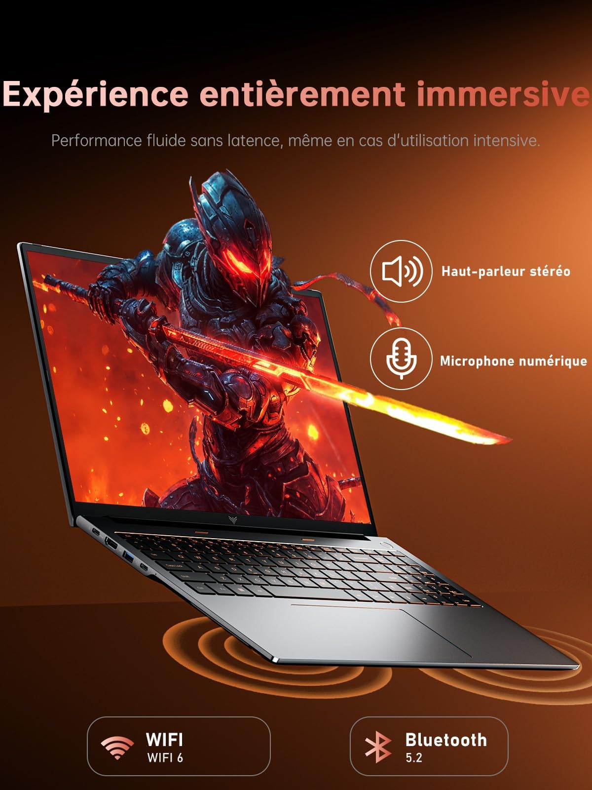 ACEMAGIC Ryzen 7 7735HS, do 4,8 GHz, 16 GB RAM DDR5 4800 MHz 512 GB SSD, 16-calowy wyświetlacz FHD, laptop gamingowy z podświetlaną klawiaturą, WiFi 6, metalowa obudowa