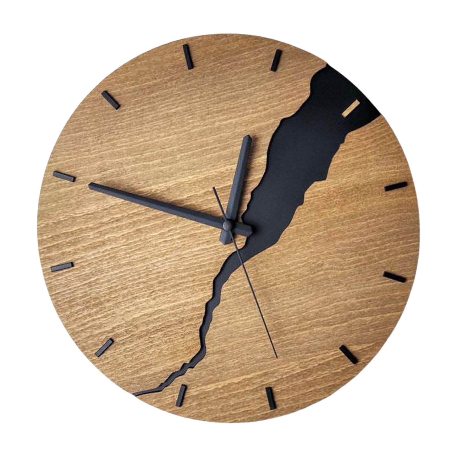 Horloge murale en bois créative pour sublimer une cuisine rustique ou un bureau