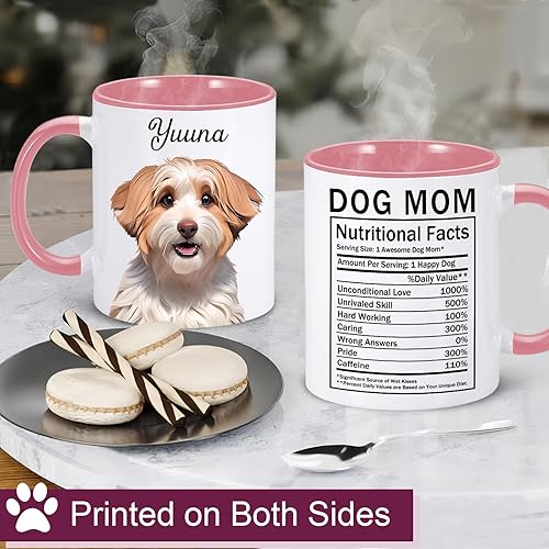 Miniatura 5 de Taza personalizada para mamá de perro, taza de perro personalizada con nombre de foto de mascota, tazas de café de perro para mujeres, taza