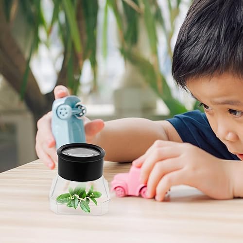 Miniatura 3 de UKCOCO 2 piezas, visor  caja de microscopio lupa estuche contenedor receptor kit para niños (color surtido)