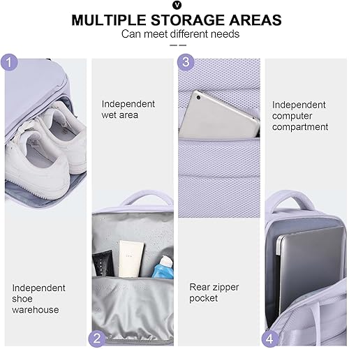 Miniatura 4 de Mochila para mujeres y hombres, bolsa de viaje, resistente al agua, mochila para senderismo, mochila para computadora portátil universitaria,