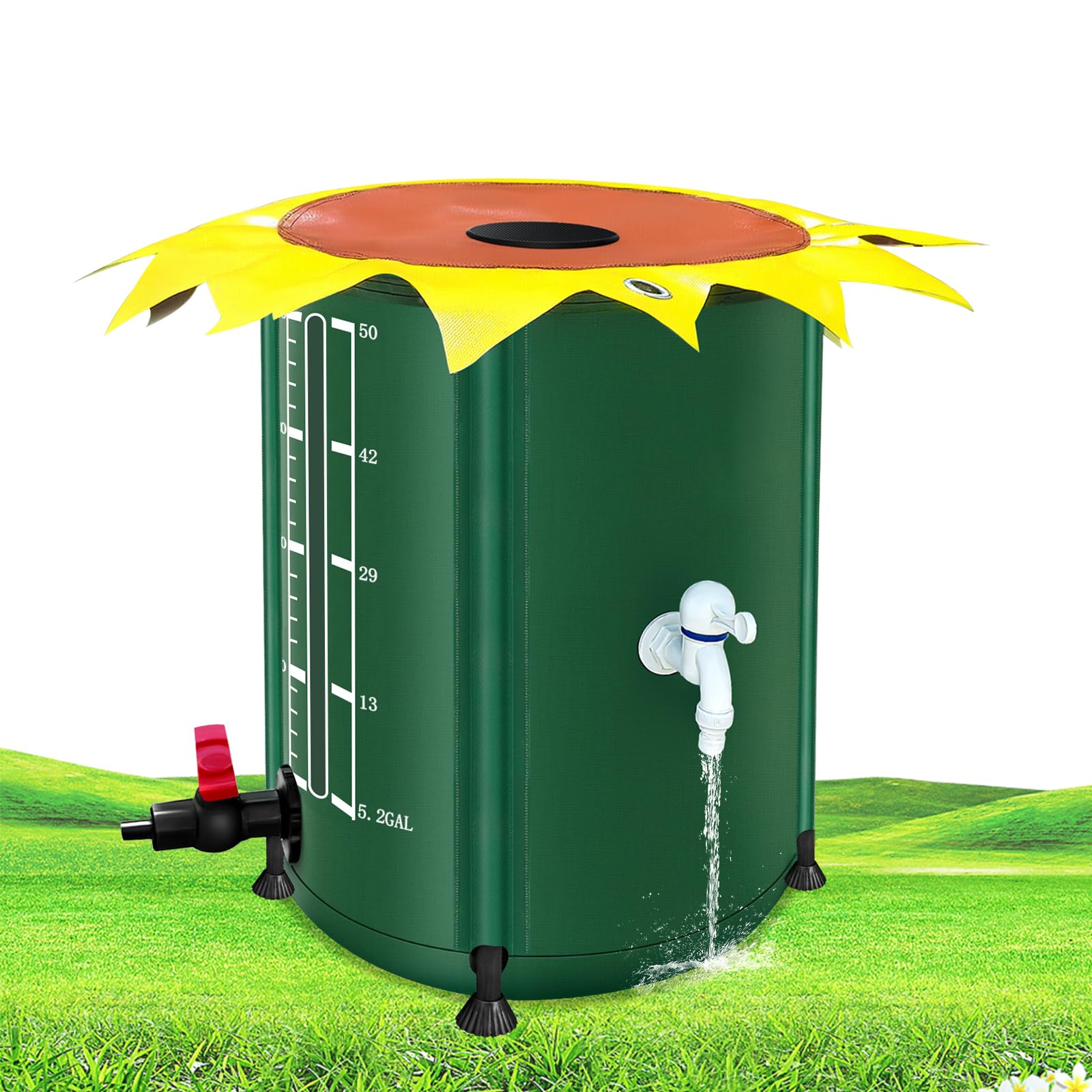 Photo 1 of 100 Gallon Collapsible Rain Barrel, Rain Water Collection Barrel with 1000D Oxford Cloth, Portable Rainwater Collection System with Spigot and Overflow Kit