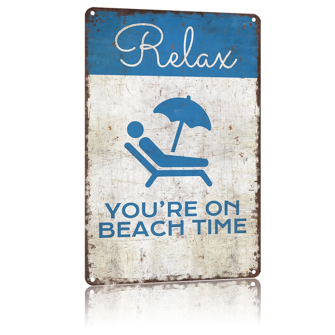 KWQDOZF Funny Metal Signs Poster 8x12inch Relax Sign Aluminum Sign Wall Art For Home Room Bedroom Office Decor