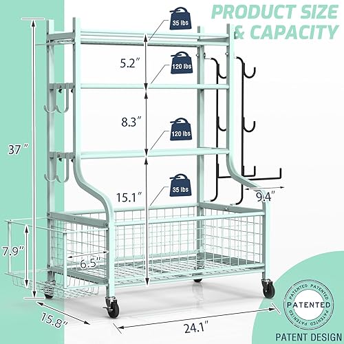 Miniatura 6 de Estante para Mancuernas PLKOW, Estante de Peso para Mancuernas, Almacenamiento para Gimnasio en Casa para Mancuernas, Pesas Rusas, Esterilla de Yoga