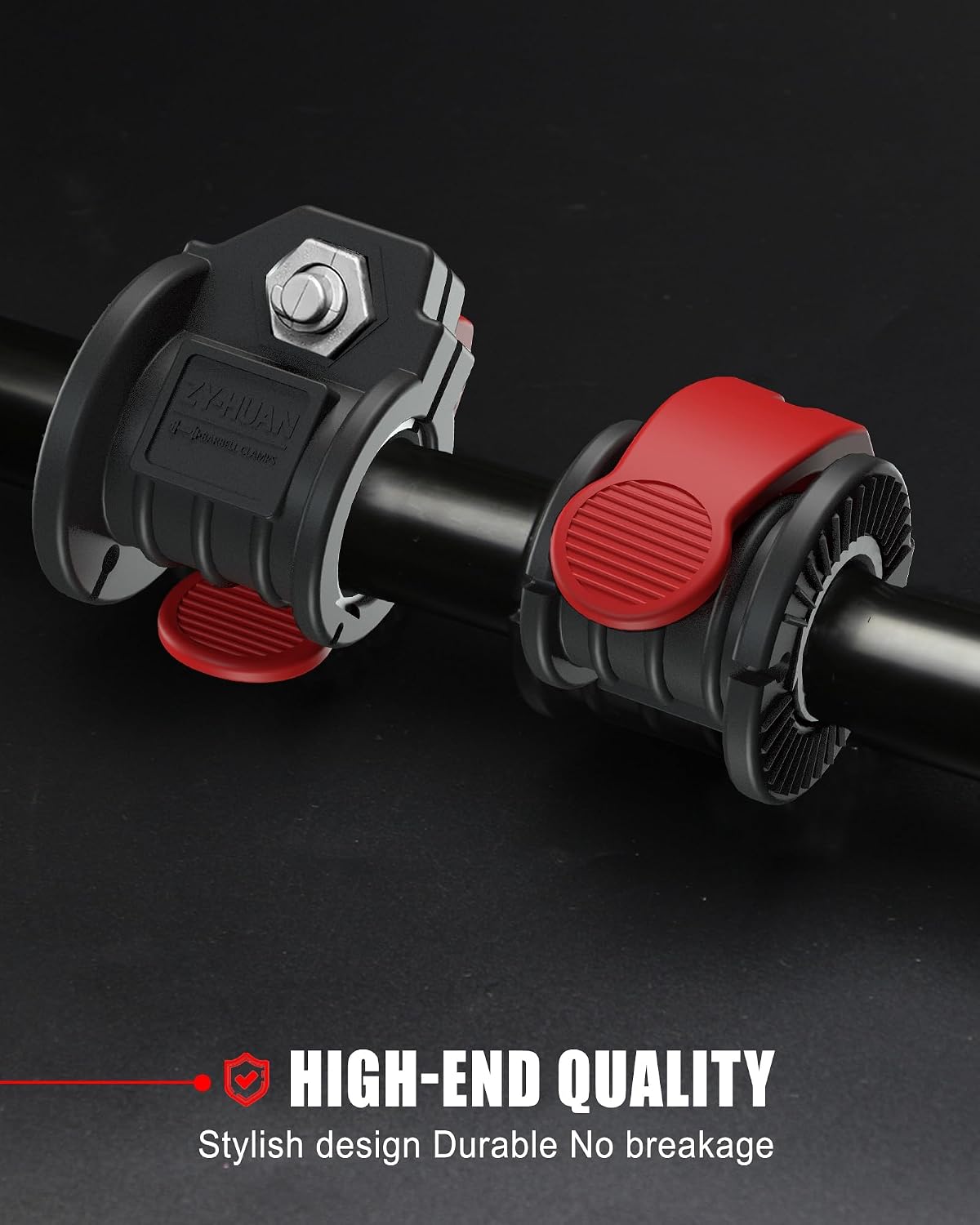 Barbell Clips 1 Inch Quick Release Weight Clamps 0.9-1.18inch Multi-Size Adjustable Olympic Clamps for Bars image 5