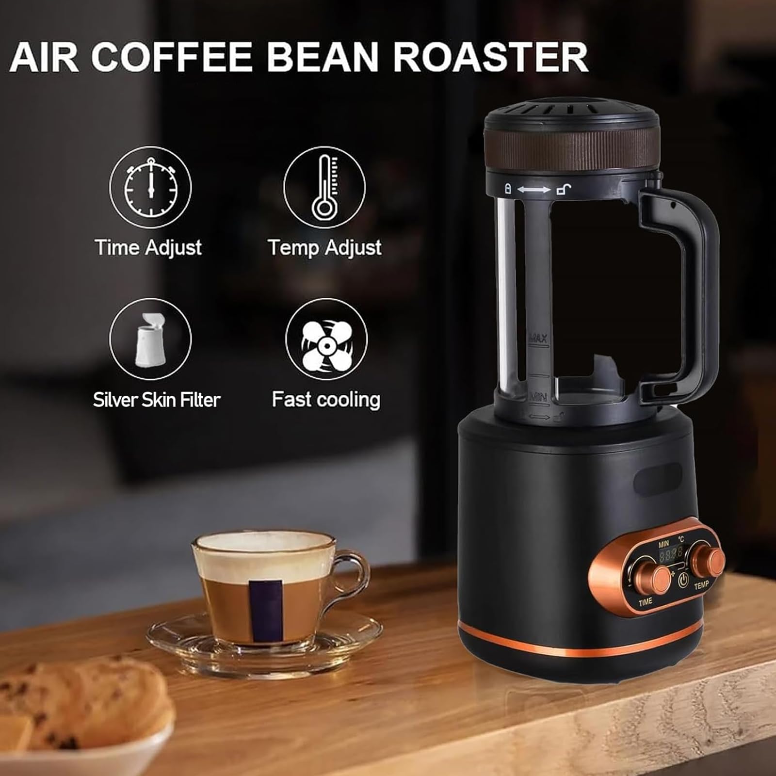 Amazon.co.jp : 電動 コーヒー 豆 ロースター 300g - プロ 2200W
