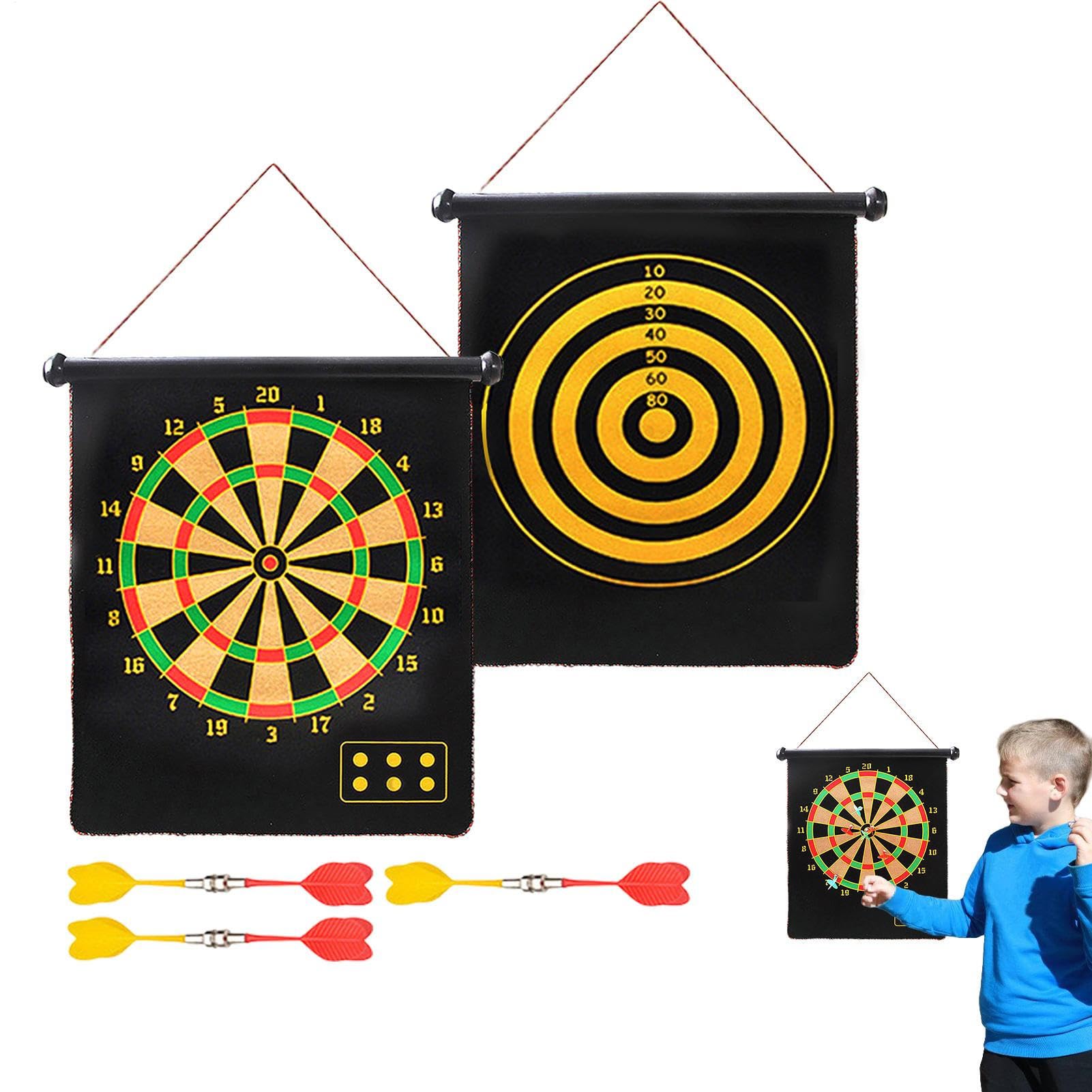 Magnetyczna deska do darta, magnetyczna karta do darta | Gra do gry wewnątrz/na zewnątrz | Dwustronna magnetyczna deska do rzutki, zabawa na świeżym powietrzu, zabawa dla rodziny e