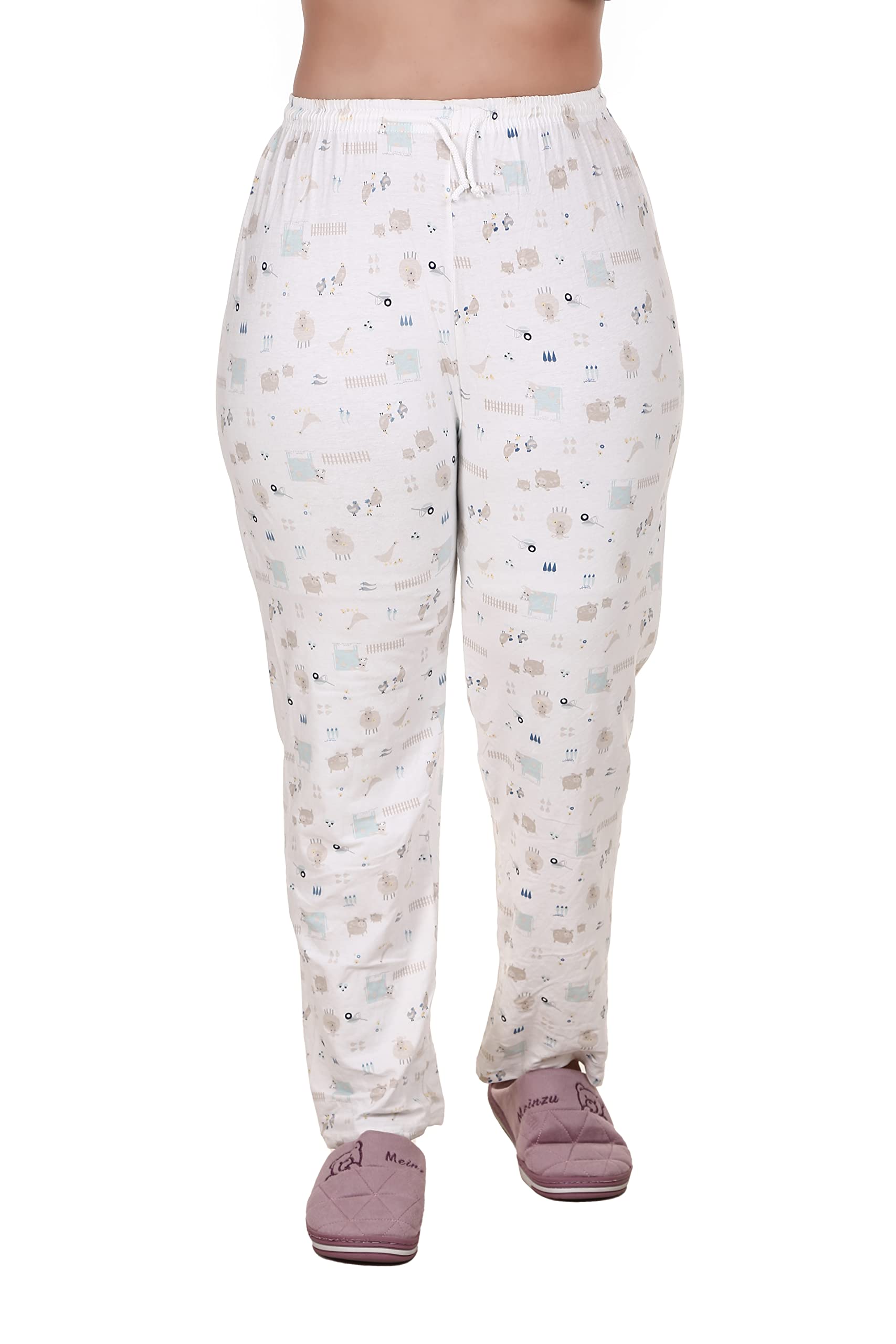 mukhaksh (Pack of 1 Women Ladies Girls Cotton Export Quality Heavy Pyjamas Pant Lounge Night Pant, Print may vary-picture-36