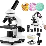 2000X Compound Microscope for Kids Adults: Microscope for Biology Education | 100X-2000X Microscope Kit for Student Beginner, with Microscope Slides Set & Phone Adapter, School Lab Home Education