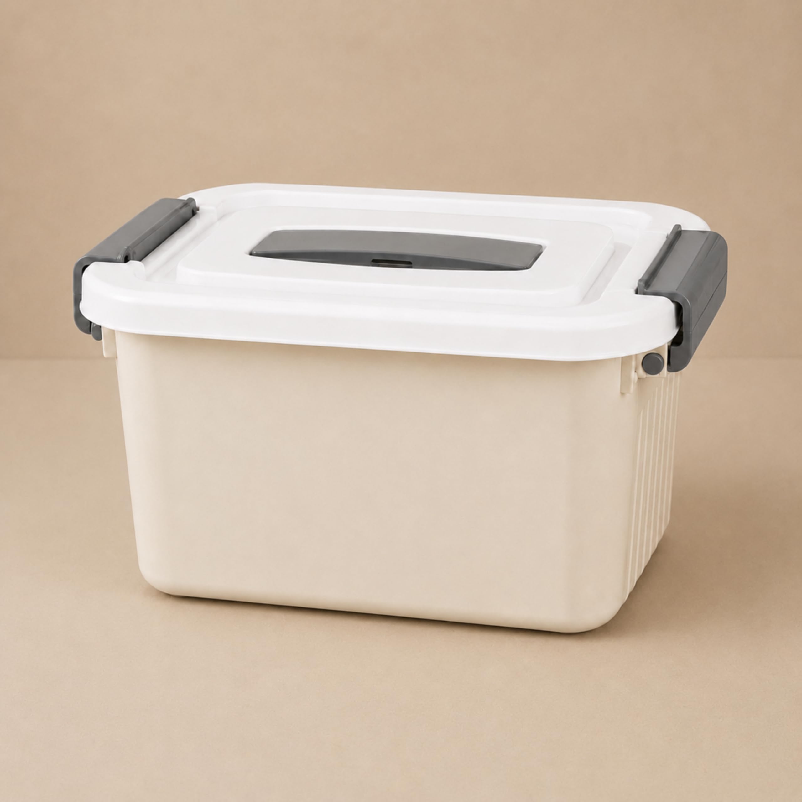 Plastic Storage Box with Lid, Stackable Multipurpose Organizer Bin with Locking Clips for Clothes, Toys, Kitchen, Bedroom, Office and Home Storage-image-36