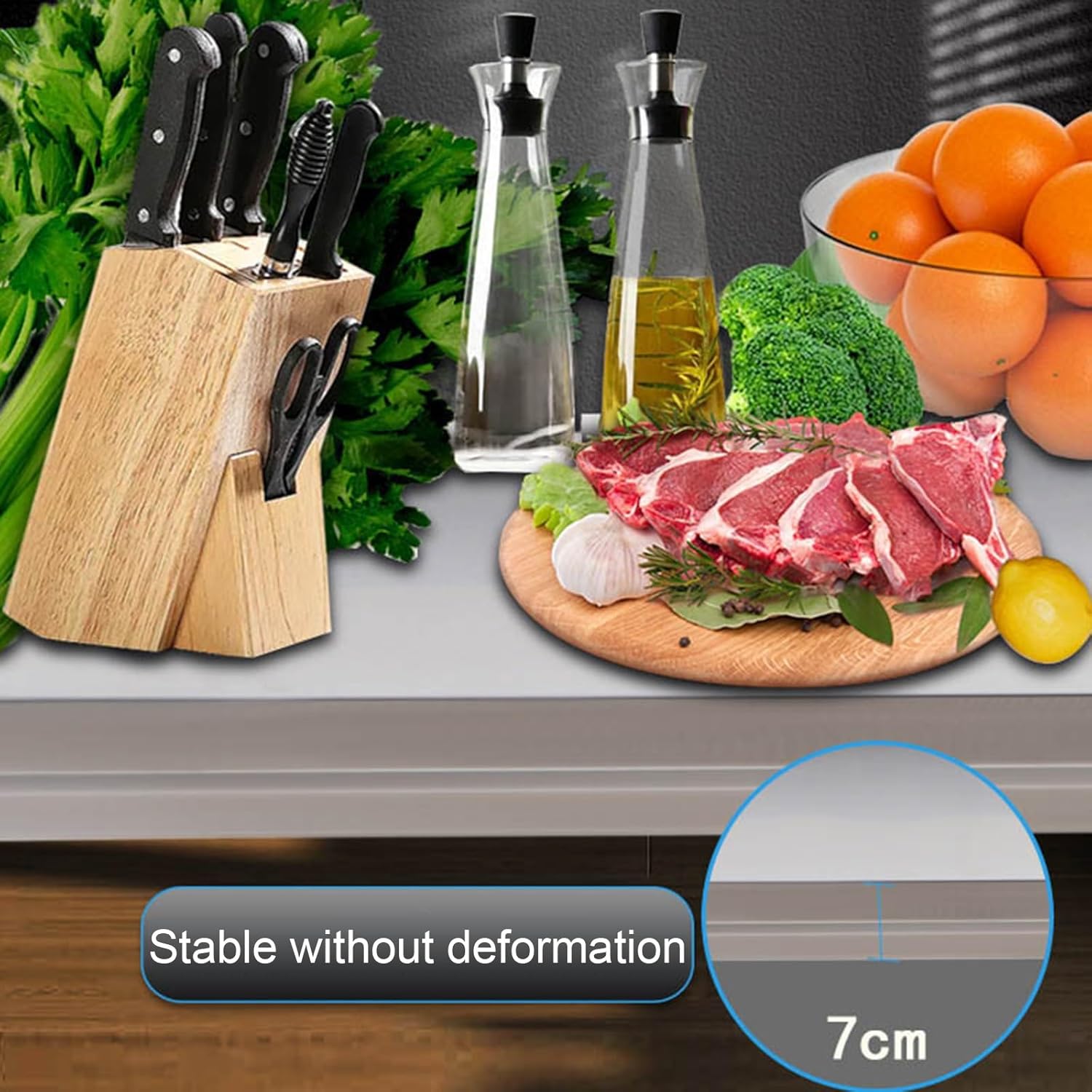 Double Deck Stainless Steel Work Table with Enclosure Kitchen Prep Table Commercial Multifunctional Chopping Vegetable Chopping Block Factory Packing Table Sturdy and Non-Wobbling