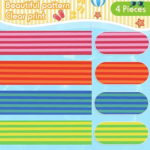 Miniatura 10 de Paquete de 8 bandas de toalla para sillas de playa, clips de toalla de crucero para sala de estar, playa, piscina, soporte para toallas, correa