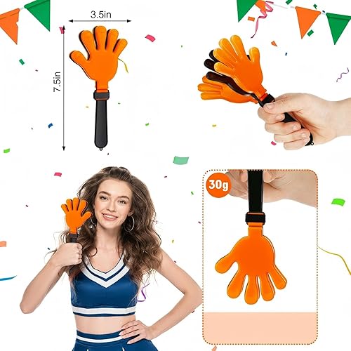 Miniatura 9 de 48 piezas de pinzas de mano a granel de 7.5 x 3.5 pulgadas, para hacer ruido, regalos de fiesta, aplaudiendo ruido, para cumpleaños, premios de