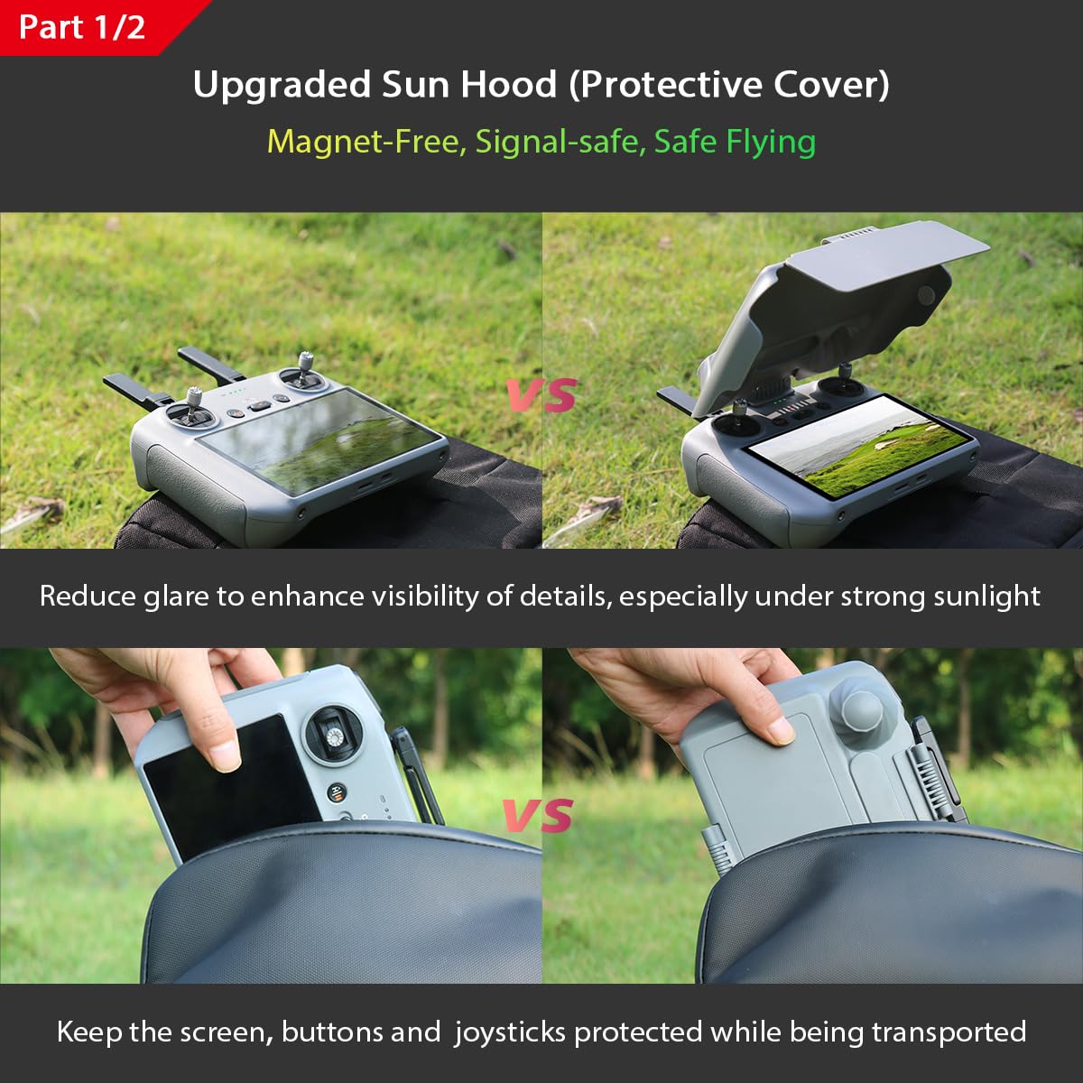 Kit Parasole E Protezione Schermo Per DJI Mini 4 Pro / Air 3 / Air 3S – Accessori Per Telecomando RC 2