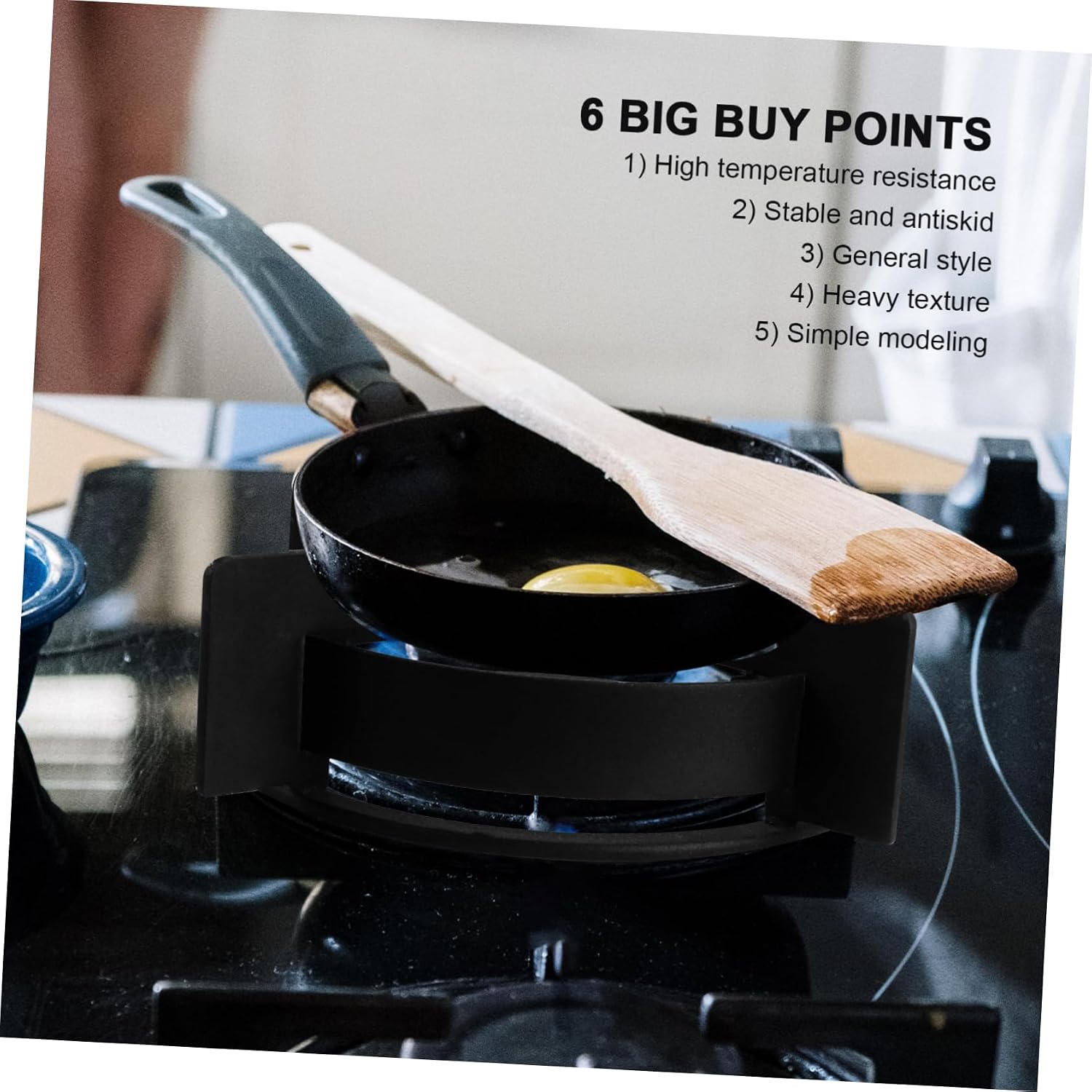 Garneck Gas Stove Rack Non Slip Wok Holder for Electric Stove Cast Iron Pot Support