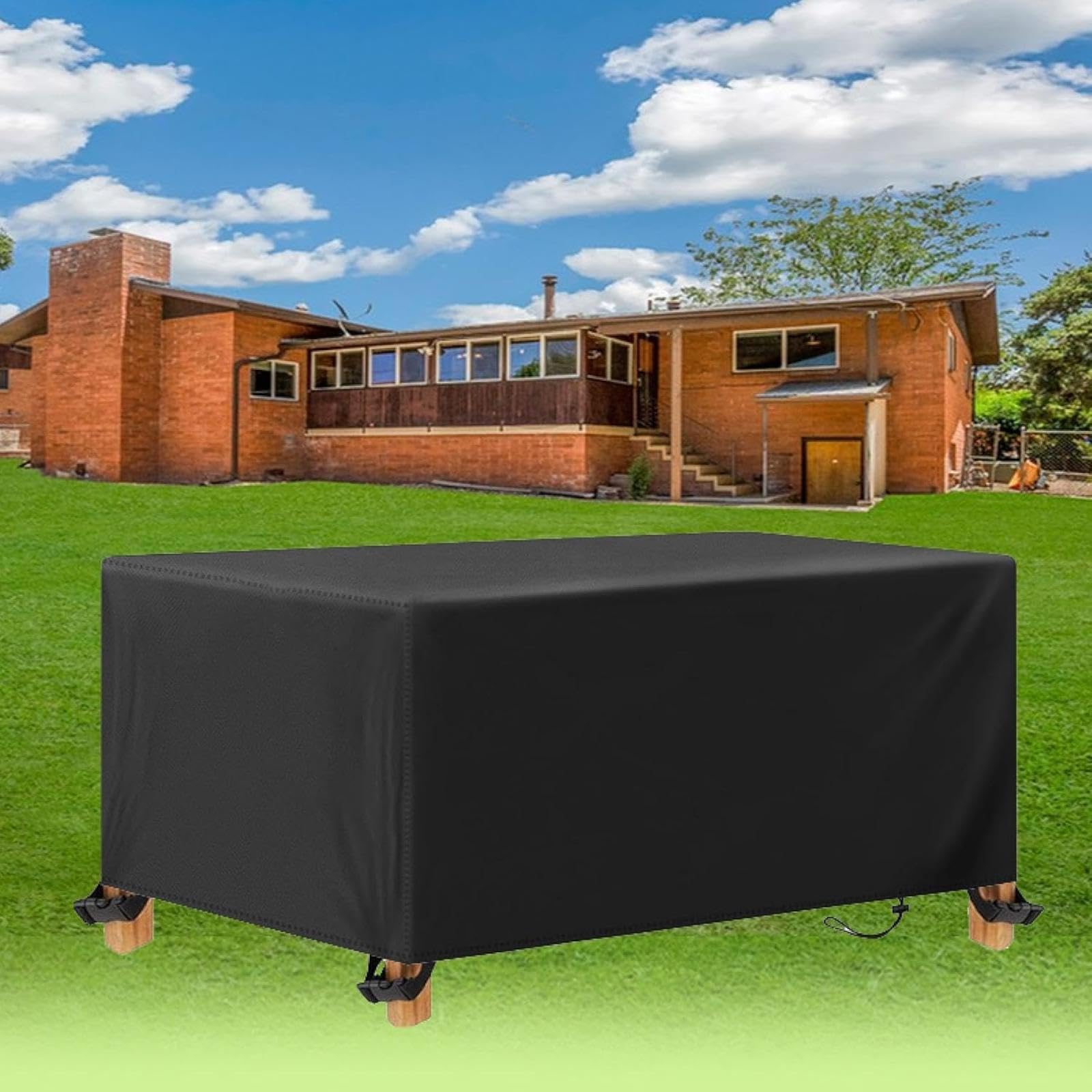 OOOXZO Heavy Duty Garden Furniture Covers Waterproof 150x80x70cm/LxBxH Outdoor Patio Rattan Furniture Cover 600D Oxford PU Coating,Anti UV/Tear
