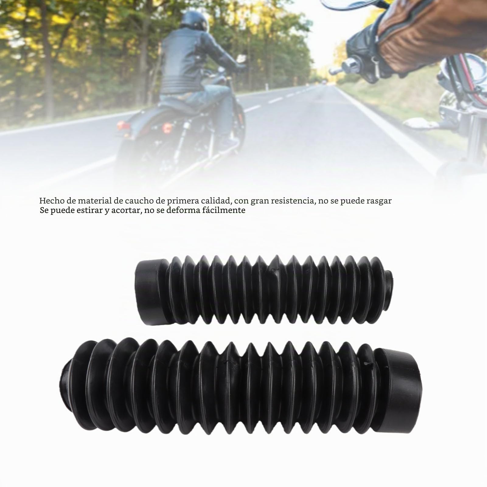 Cubierta de la Horquilla, 1 par de Botas Negras de Tubos de Horquilla Delantera de Motocicleta, Funda de Goma, Cubierta de Choque para ATV Dirt Bike
