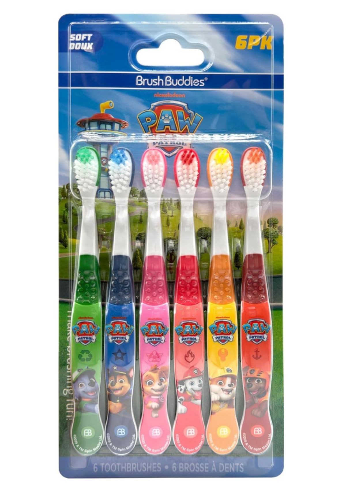Brush Buddies Paw Patrol Kids Toothbrushes, Manual Toothbrushes for Kids, Toothbrush for Kids 4+, 6PK-image-26