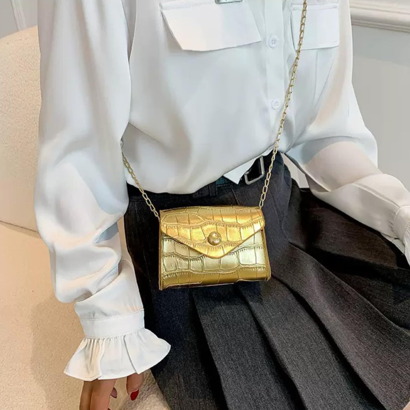 Mini Purses for Women fashion Y2K Glitter Clutch Handbag for Nightclub Parties Cocktail Party Prom Wedding - Image 3