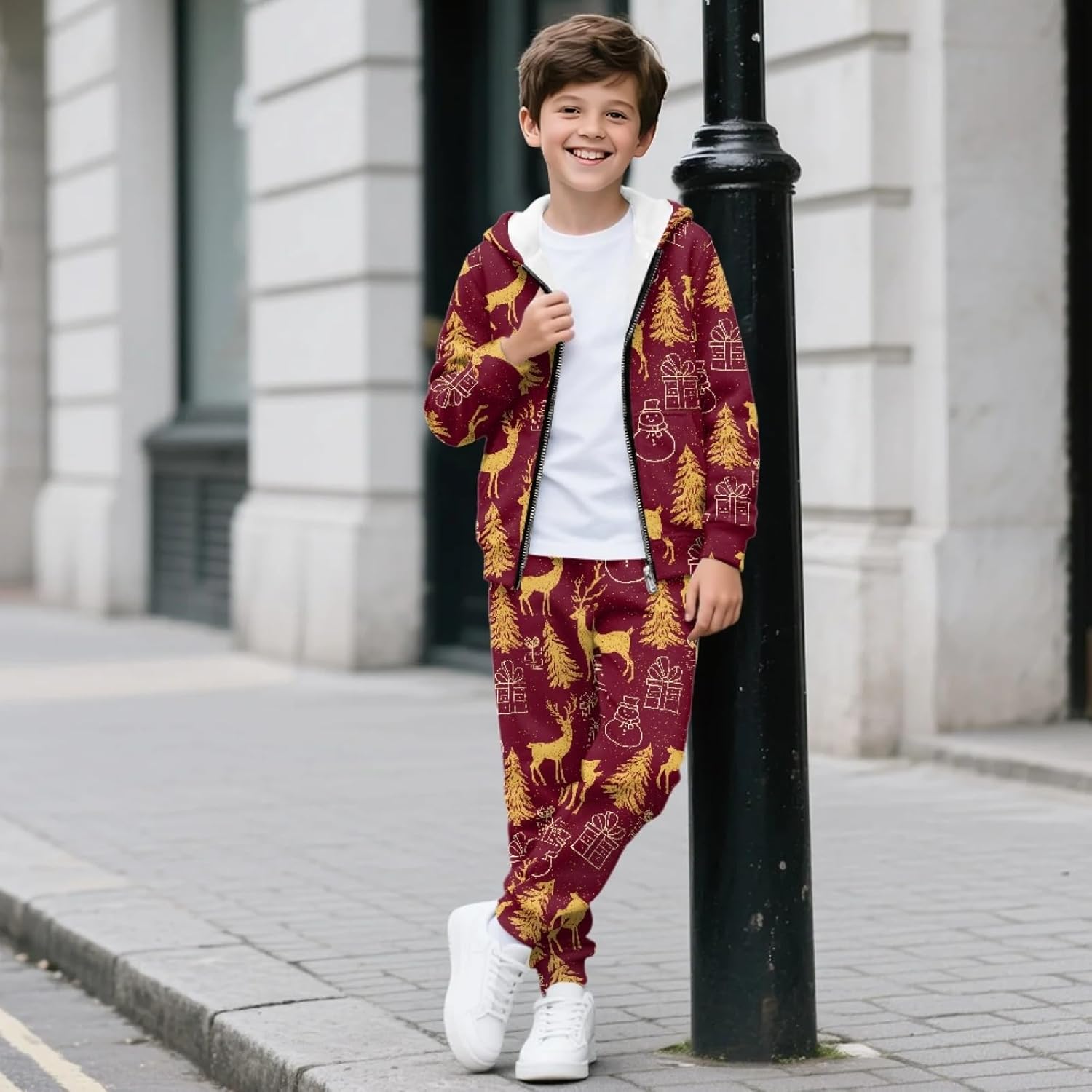 HUIACONG Children Sweatsuits for Girls Long Sleeve Sweat Suit for Boys Sweat Set