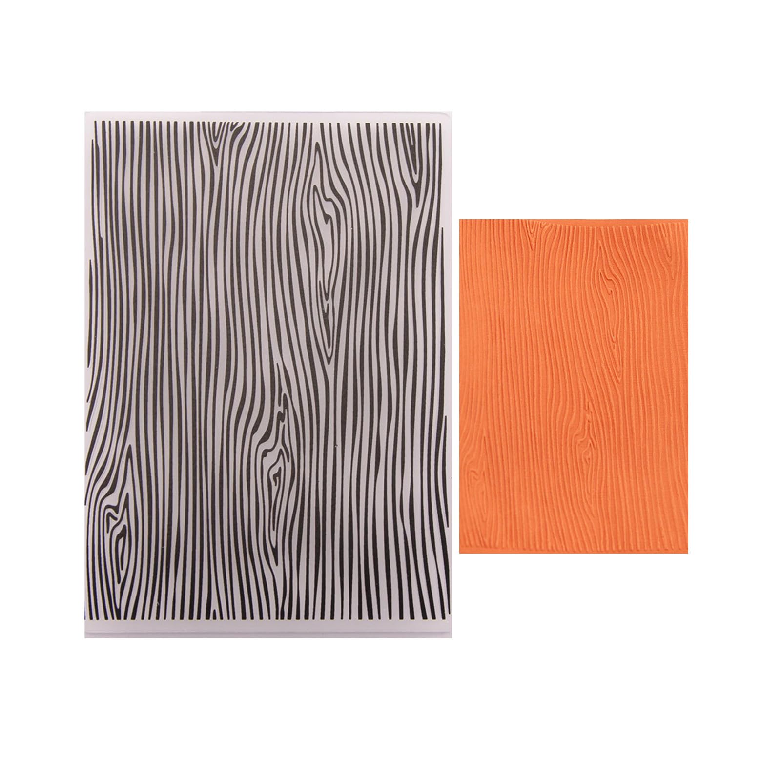 DIYology Woodgrain Texture Plastic Embossing Folders for Cards Making Woodgrain Embossing Folder for DIY Paper Crafts Scrapbooking Polymer Clay Decoration