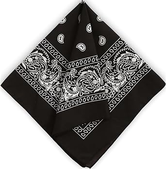 Tough Headwear Large Bandana Headband - Handkerchief Bandanas for Women & Men - Cowboy Scarf & Durag Pack