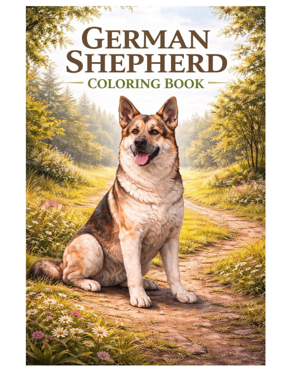 German Shepherd Coloring Book: German Shepherd Coloring Book for Kids, Teens and Adults Featuring Realistic Shepherd Dogs, Nature Scenes and Detailed Dog Coloring Pages
