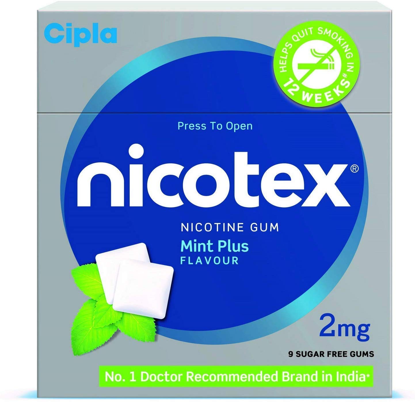 Buy Cipla Nicotex Nicotine Sugar Free Gums 2mg Helps To Quit Smoking