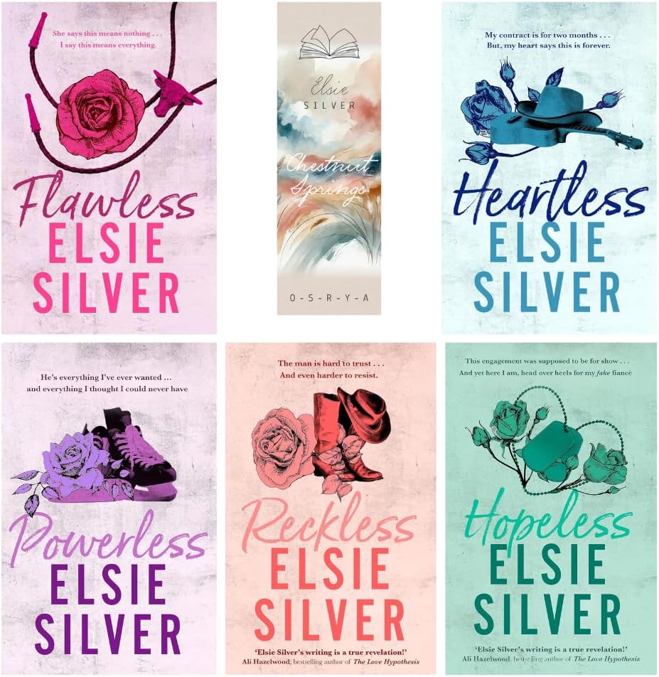 Bookmark & Chestnut Springs 5 Book Set (Reckless, Powerless, Heartless, Flawless, Hopeless) - Elsie Silver