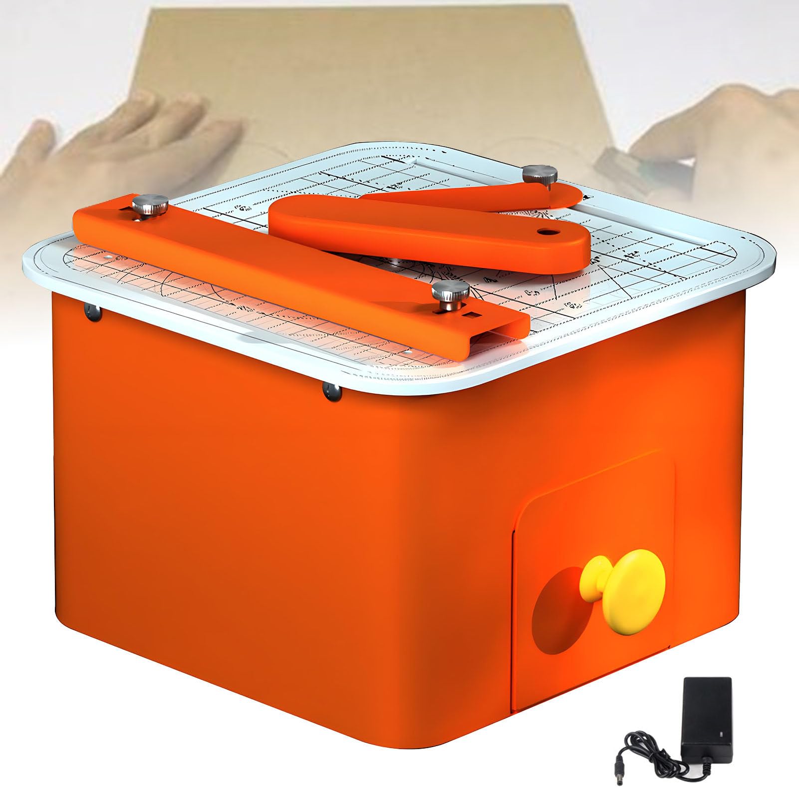 Cortador de Cartón Seguro, Herramienta de Corte Eléctrica Tipo Sierra de Mordida (45 W) con Tecnología Sin Cuchilla, Corte de Precisión en Cartón de 0 a 4 mm de Grosor