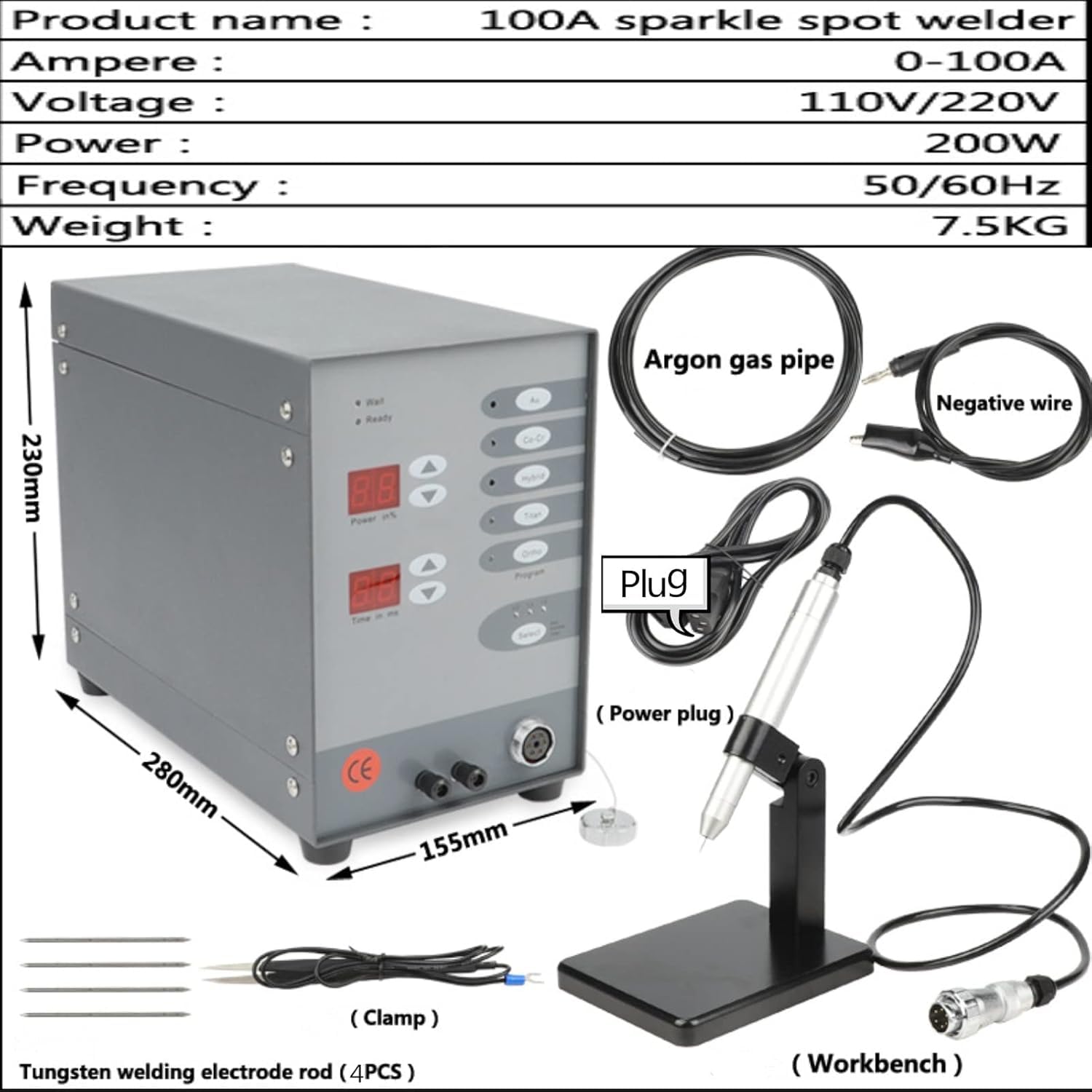 Soldador NC automático, soldador automático numérico de impulsos metálicos de Argon, soldador de eléctrico