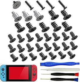 40Pcs Com Pinça Chave De Fenda Ferramentas De Abertura Kit De Substituição De Reparo Conjunto De Parafusos Completos Para Console Nintendo Switch