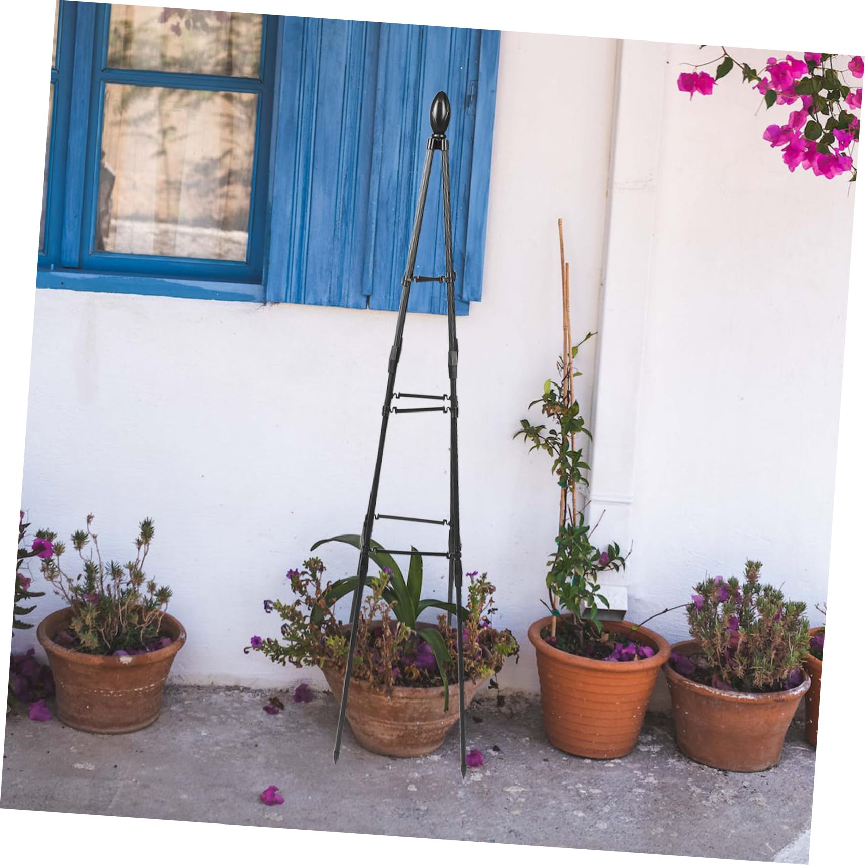 Treillis de Jardin pour Plantes Grimpantes 1 Set en Fer Noir