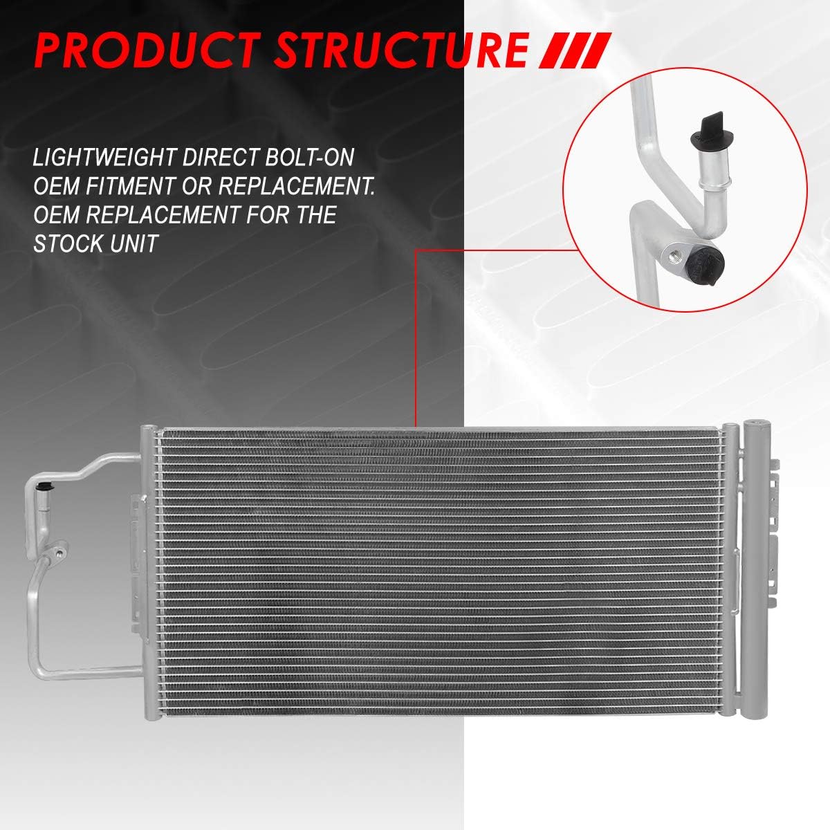 Auto Dynasty 3474 Aluminum A/C Condenser Compatible with Chevy Impala Monte Carlo Buick Alure Lacrosse 06-11