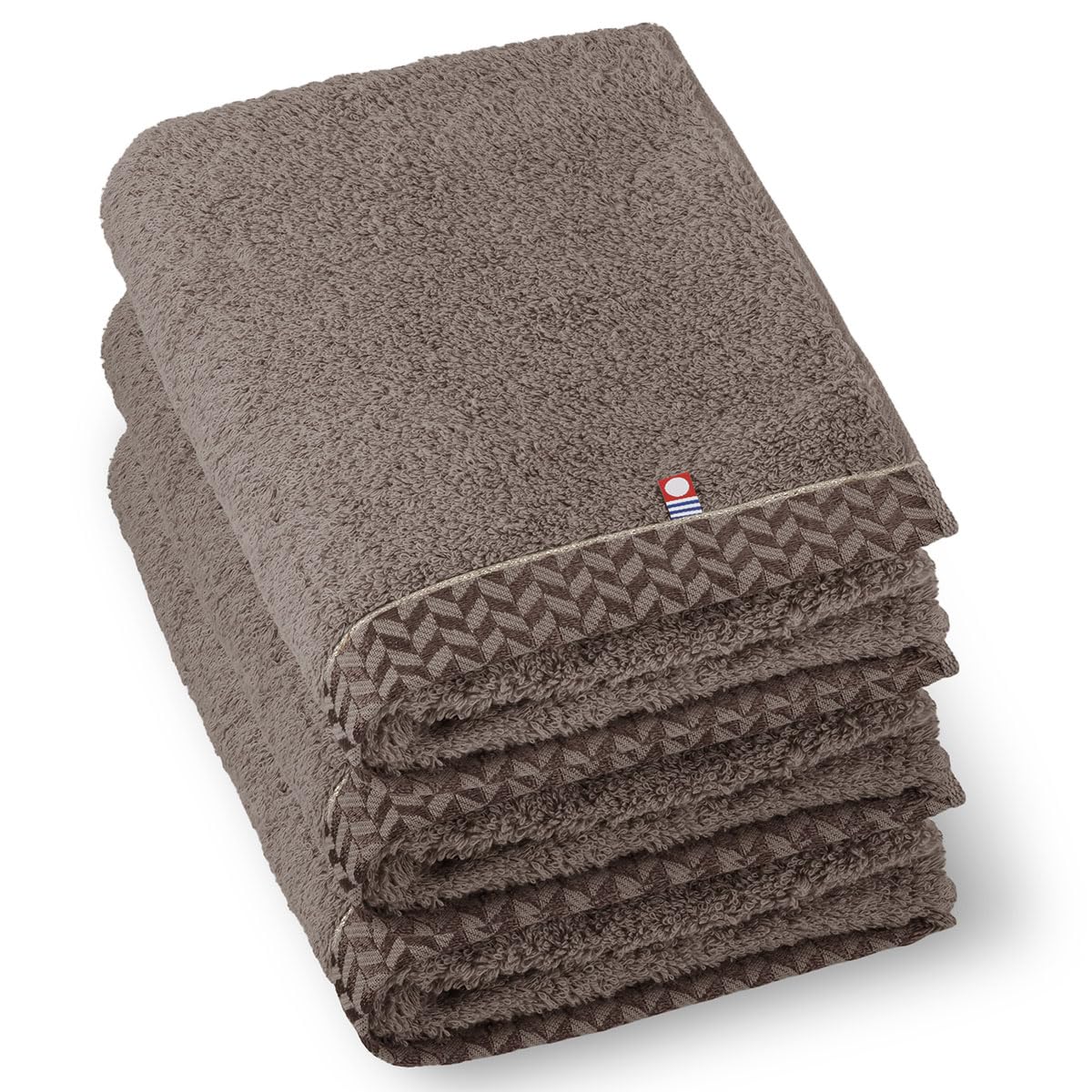 Imabari Mini Bath Towel, Set of 3, Mocha Brown