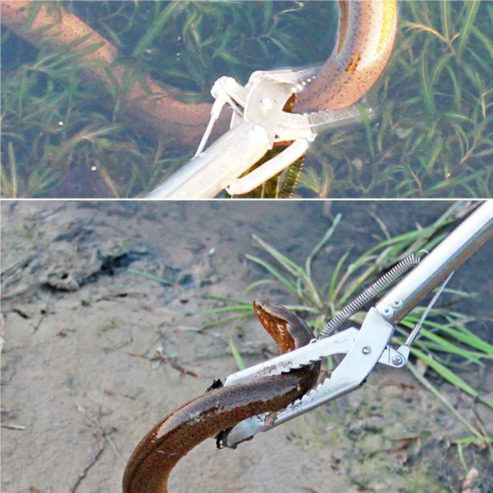 Pince à serpent pliable en acier inoxydable pour reptiles 120 cm