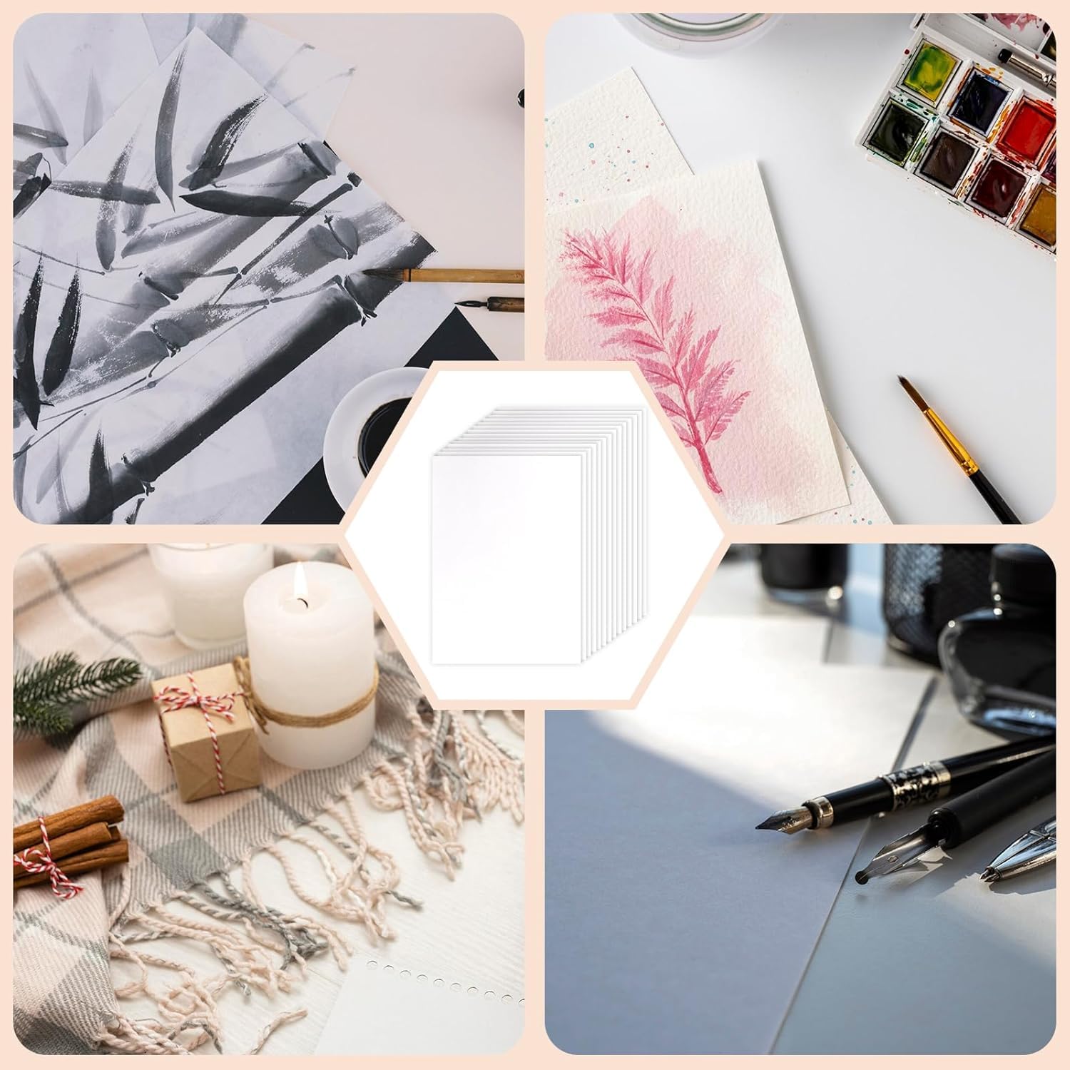 Fogli di carta cancellabile A5 bianco 15x21 cm assorbitori di inchiostro per scuola calligrafia