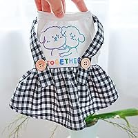 Vista 2 de Vestidos de perro para perros pequeños, niña, ropa linda de verano, ropa cómoda, ropa de mujer, falda con tirantes, ropa Yorkie para cachorro