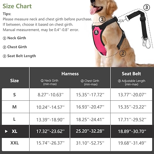 Miniatura 20 de VavoPaw Dog Seat Belt, Safety Vest Dog Car Harness with Adjustable Buckle Dog Seat Belt for Vehicle Nylon Pet Safety Seat Belts Heavy Duty(M, Blue)