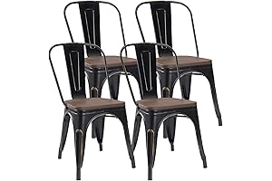 Metal Dining Chairs, Set of 4