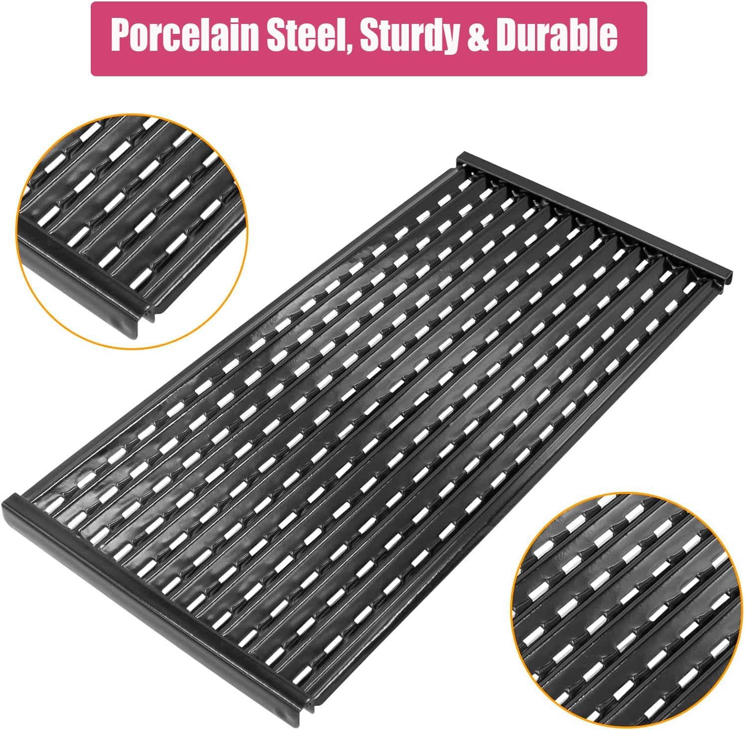 17 Inch Grill Grates for Charbroil Performance Tru-Infrared 2 Burner Gas Grill 463633316, 463672016 463672216, 463672416, Porcelain Steel Replacement Emitter Plates