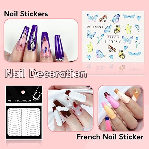 Miniatura 6 de Kit de gel de uñas de polietileno, 6 unidades de gel de extensión de uñas de polietileno con lámpara de uñas de 36 W, solución deslizante,