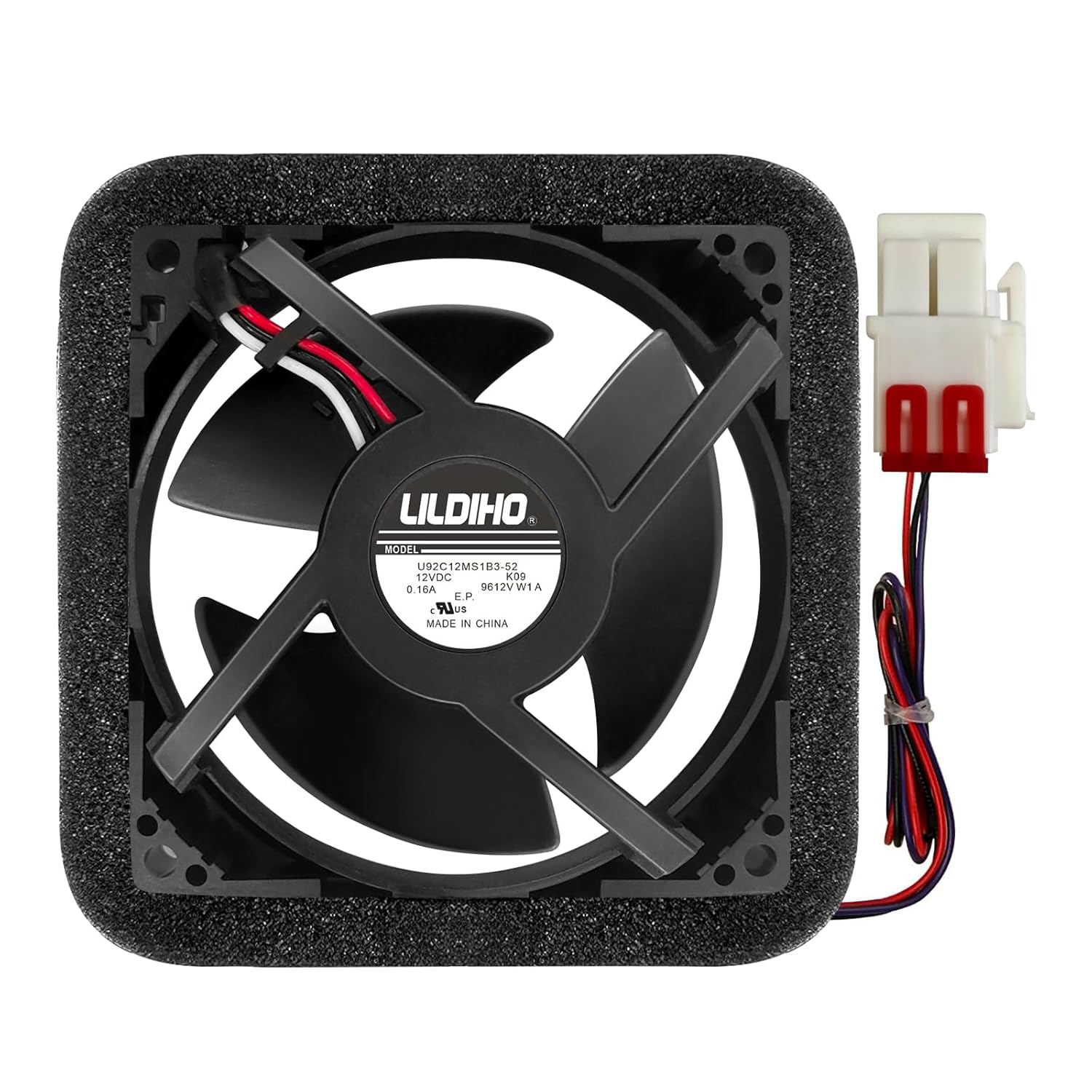 DA81-06013A Refrigerator Evaporator Fan Motor (OEM), with Silent Sponge (No Noise), Compatible with Samsung Refrigerators, Replace DA31-00287A - 15 Years Warranty